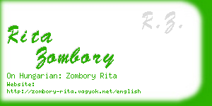 rita zombory business card